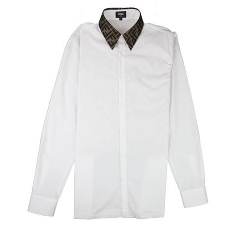 white fendi|Fendi long sleeve shirt.